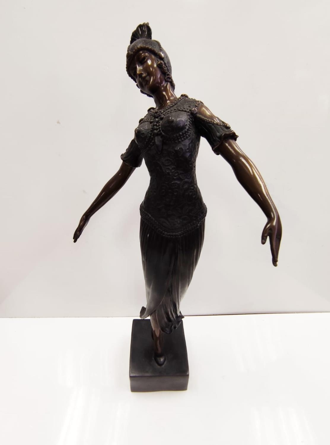 Bronze art deco figure possible of Isadore Duncan, circa 1920's. Height 60cm, 5kg in weight - Image 10 of 20