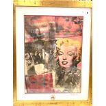 A Pietro Psaier work in the Warhol style with certificate of authenticity and signed personally in