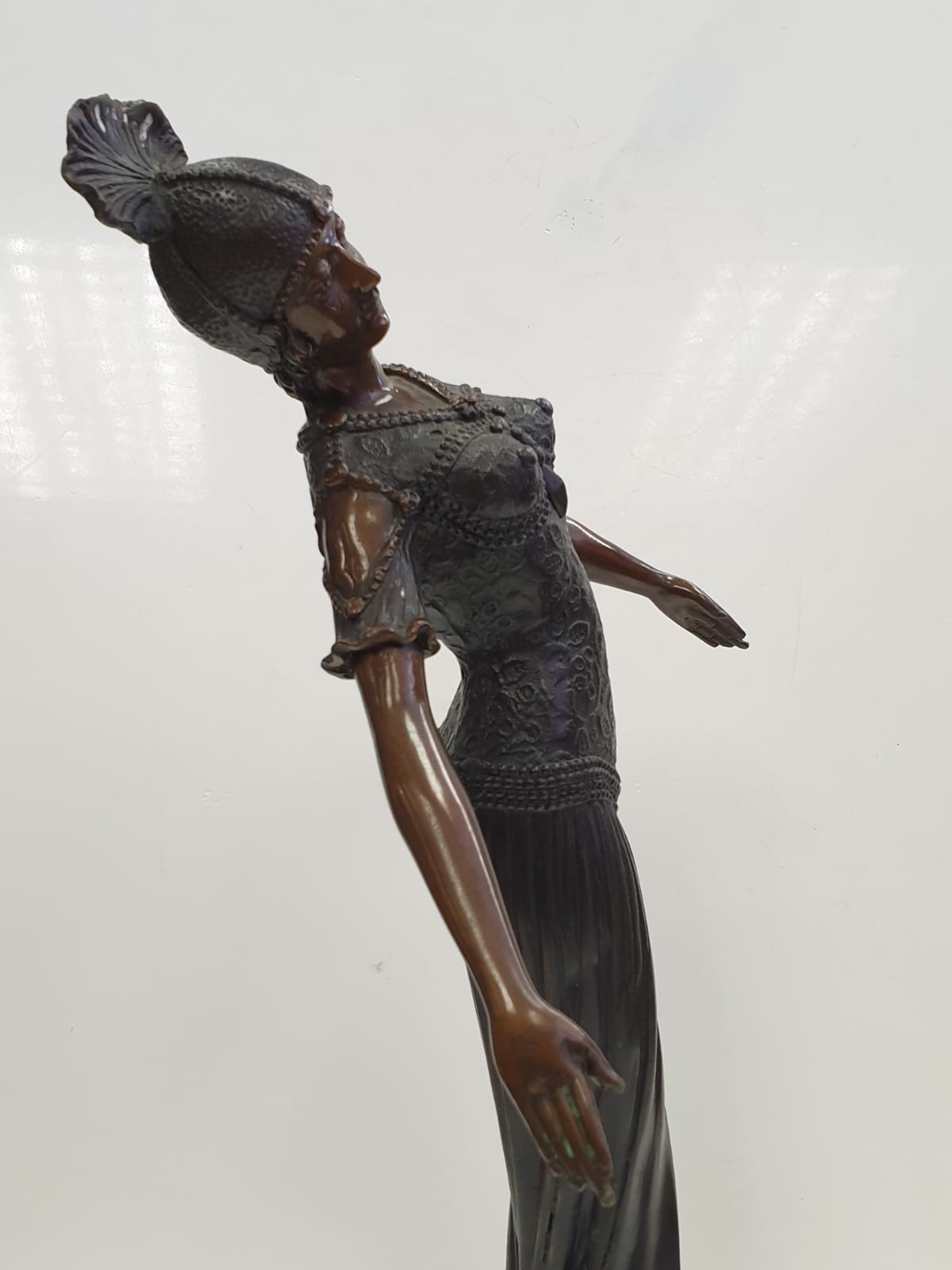 Bronze art deco figure possible of Isadore Duncan, circa 1920's. Height 60cm, 5kg in weight - Image 12 of 20