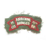 Vietnam War Era In Country Hand Made Rangers Badge.
