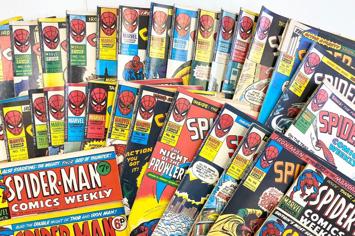 41 x Marvel comics. Spider-Man Comics Weekly. Dating from 1974 - 1975 - Image 3 of 7