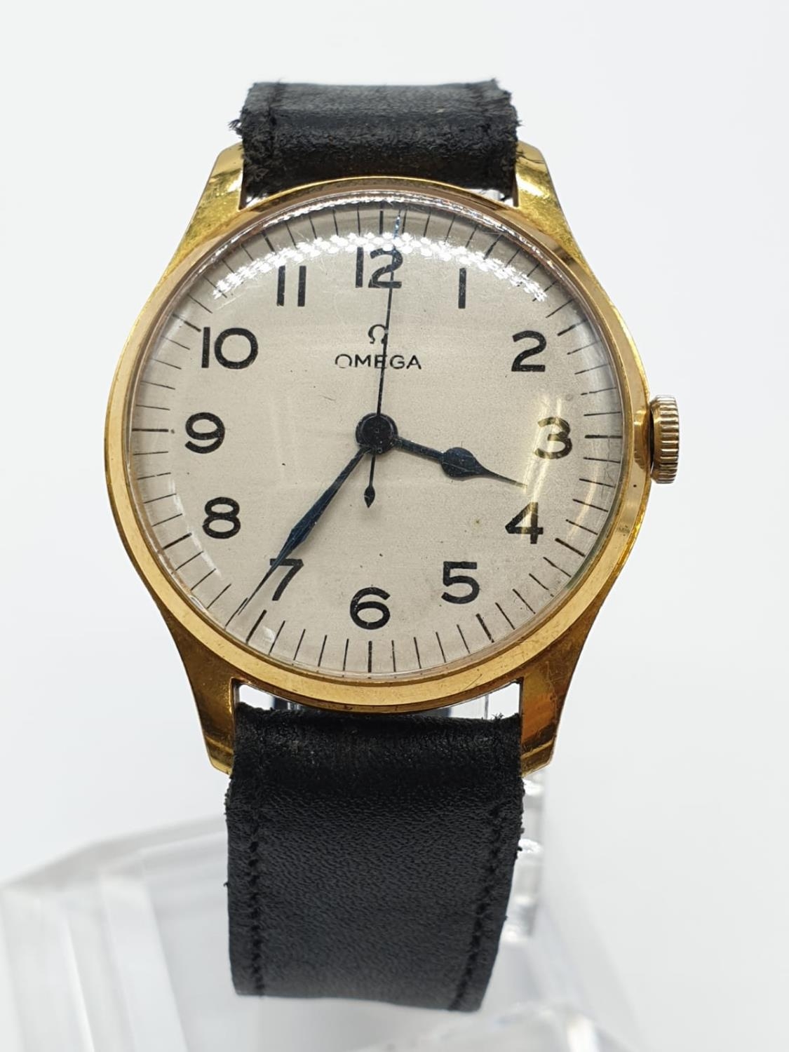 1940's OMEGA GENTS wrist WATCH in original box, very good condition, in full working order - Image 3 of 9