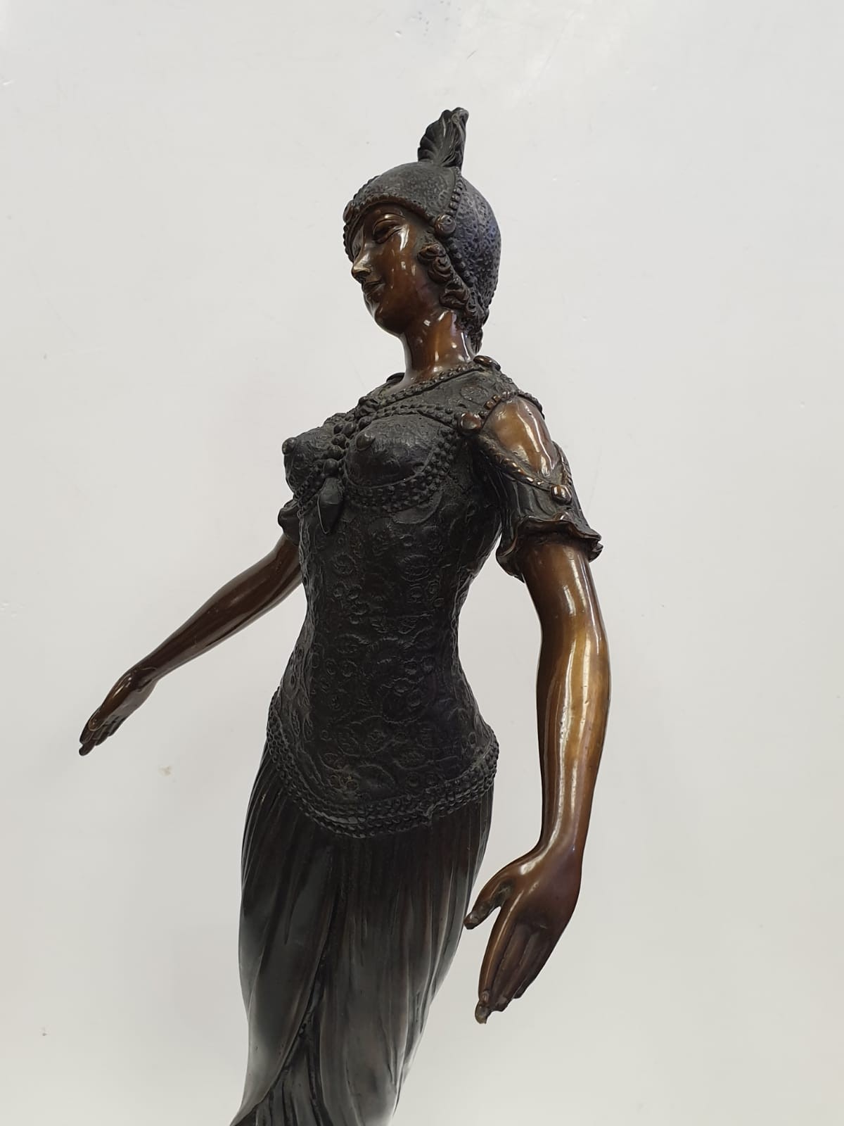 Bronze art deco figure possible of Isadore Duncan, circa 1920's. Height 60cm, 5kg in weight - Image 7 of 20