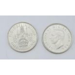 2 x 1945 Uncirculated Scottish shillings. Excellent condition, prefect with no spotting or shading.