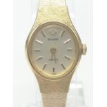 Vintage Accurist ladies 'gold' coloured wristwatch. Having original Accurist box and paperwork,