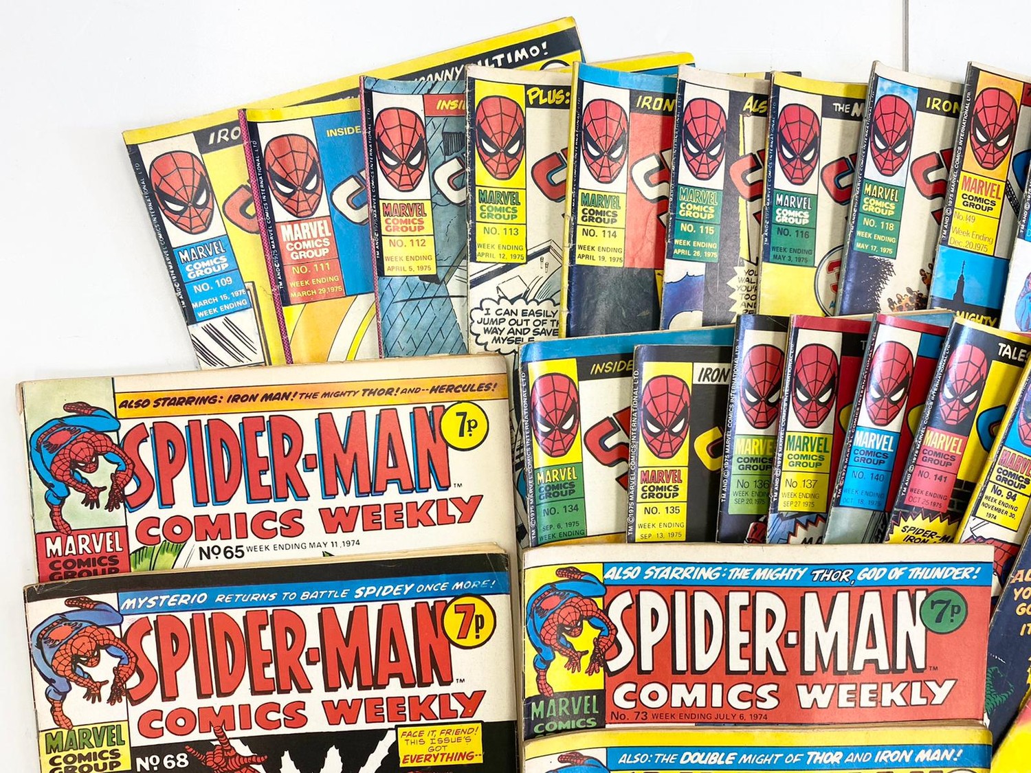 41 x Marvel comics. Spider-Man Comics Weekly. Dating from 1974 - 1975 - Image 2 of 7