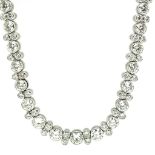 Platinum Necklace 47g with Diamonds around 25cts