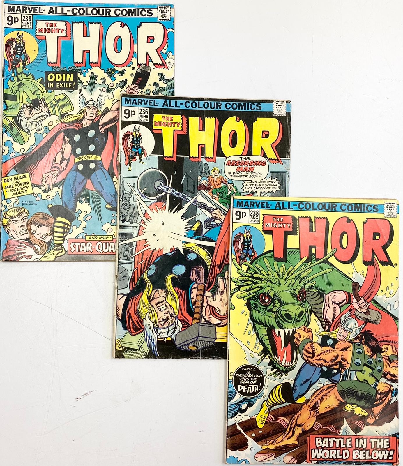 6 editions of Vintage Marvel 'The Mighty Thor' comics. - Image 2 of 3