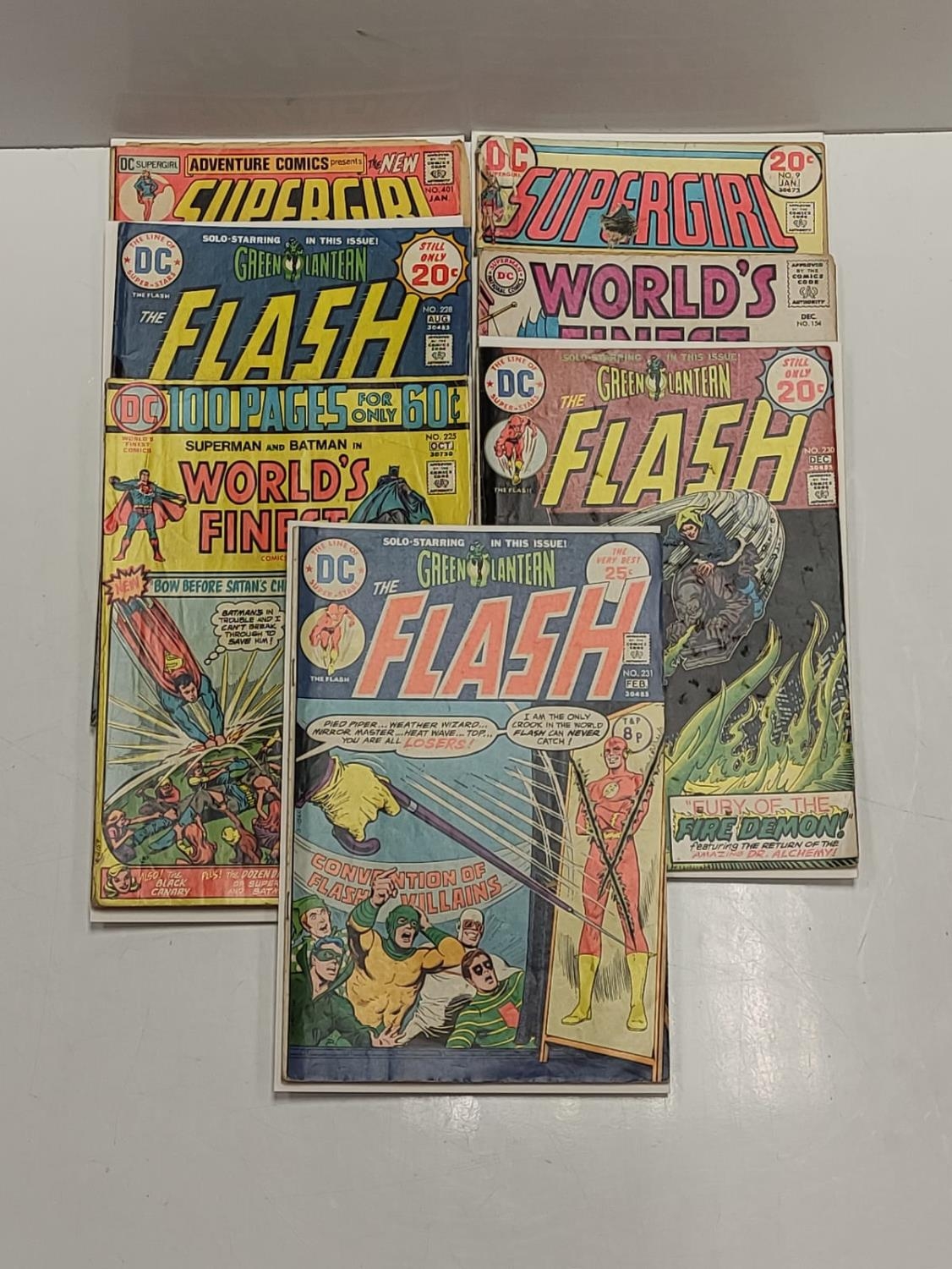 7 individually wrapped vintage DC comics, including 'World's Finest'. - Image 16 of 18