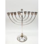 Vintage silver (925) menorah. Weight 253 grams, Height 28cm.