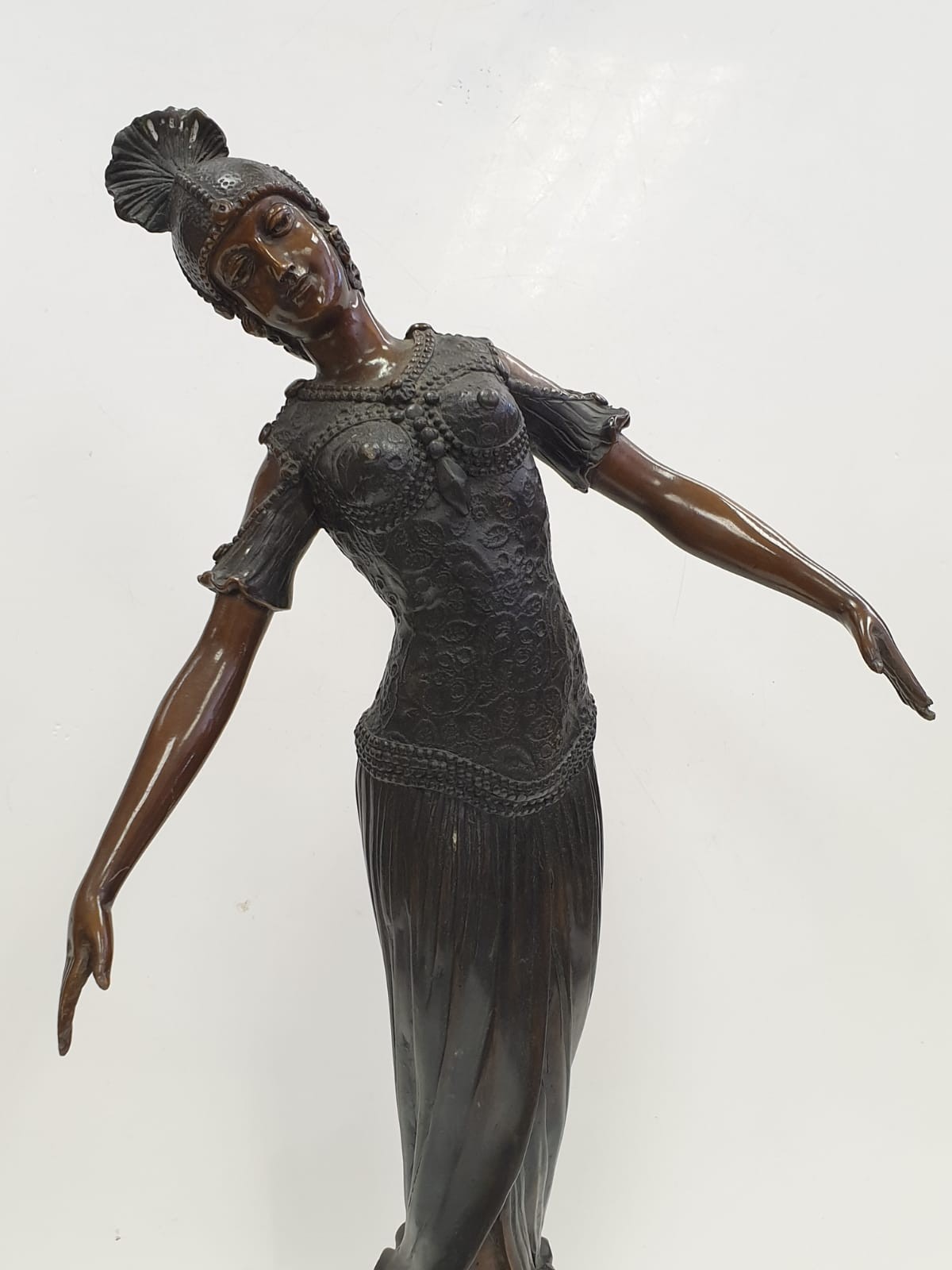 Bronze art deco figure possible of Isadore Duncan, circa 1920's. Height 60cm, 5kg in weight - Image 4 of 20