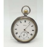 Silver Waltham pocket watch circa 1930s with original velvet lined box. Full working order.