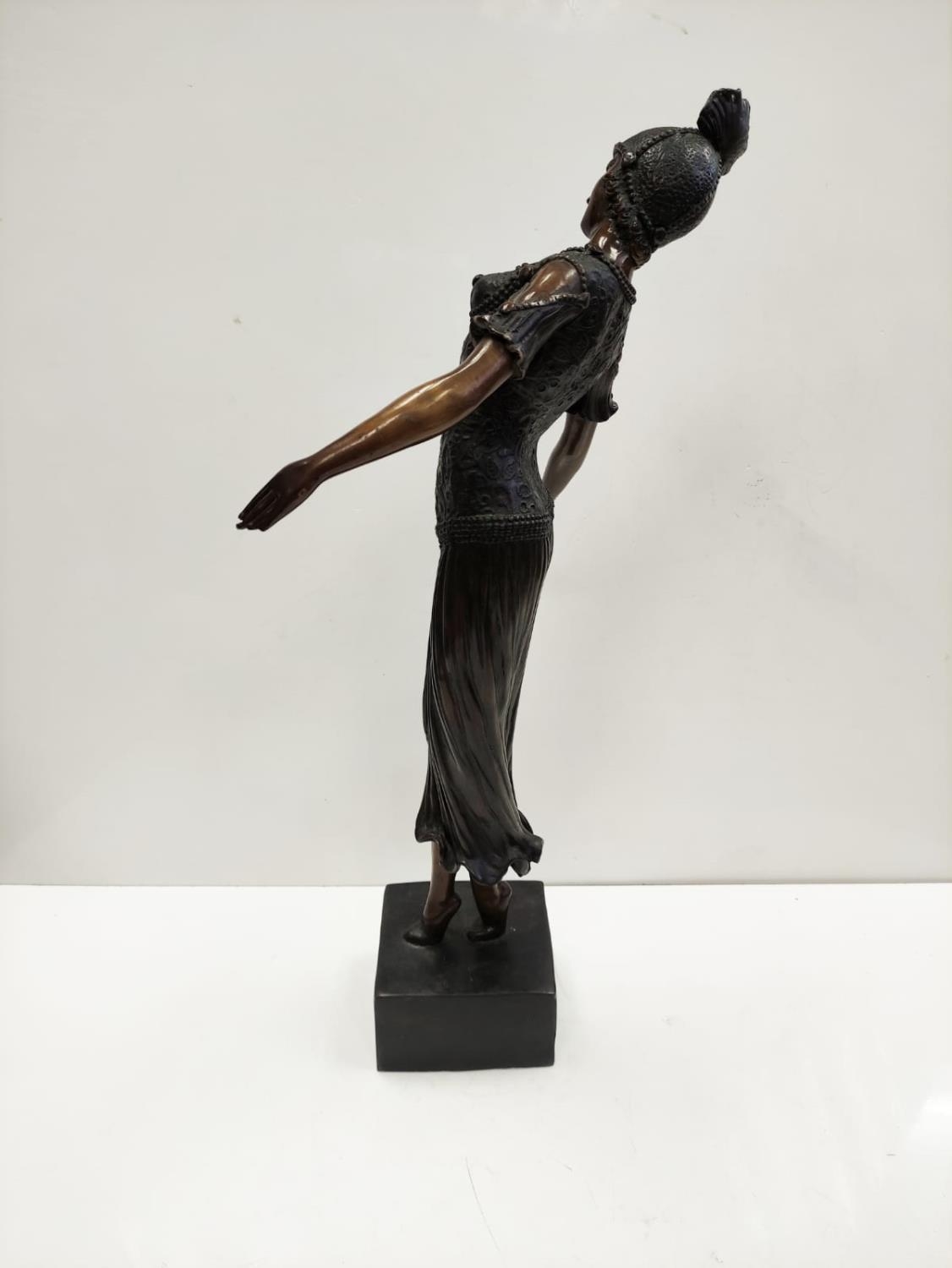 Bronze art deco figure possible of Isadore Duncan, circa 1920's. Height 60cm, 5kg in weight - Image 5 of 20