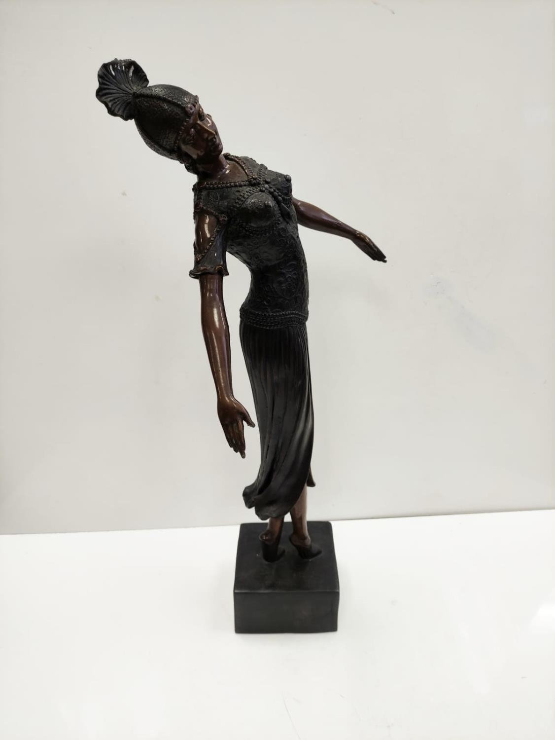 Bronze art deco figure possible of Isadore Duncan, circa 1920's. Height 60cm, 5kg in weight - Image 9 of 20