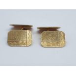 A pair of 9ct Gold cufflinks dated 1971, 4.2g