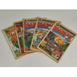Three The mighty world of Marvel comics from 1973. Fair condition, some damage due to age. Two The