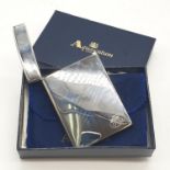 Aquascutum business card case in original pouch and box, 9x6cm approx