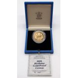 1900 - 1990 QUEEN MOTHER 90TH BIRTHDAY GOLD PROOF COIN set in 22ct gold, weight 39.94g, come in