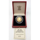 1992-1993 GOLD PROOF 50P COIN EU, SET IN 22ct GOLD, WEIGHT 26.32g IN ORIGINAL BOX AND PAPER