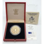 1953 - 1993 CORONATION 40TH ANNIVERSARY GOLD PROOF CROWN, 22ct GOLD WEIGHT 33.94g, IN ORIGINAL BOX