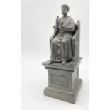 A Patinated bronze sculpture of St. Peter. Height 21cm. 1082g.