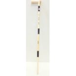 Antique 19th century ivory walking stick, 92cm long inscribed with the words 'All Nigeria Union' and