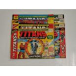 Eight Marvel, The Titans comics from 1975/76. Worn due to age.