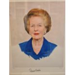 A framed and glazed limited edition fully authenticated lithographic print of the Rt. honourable