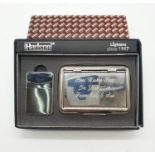 Vintage Hadson Lighter Set, to include windproof lighter and tobacco/rolling paper tin. N.B. Tin has