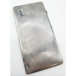 Silver cigarette case Birmingham 1937 with monogram ARG , weight 202g and 17x8cm approx