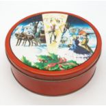 Vintage biscuit tin from Corsicana, Texas,