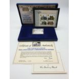 DANBURY MINT 900TH ANNIVERSARY TOWER OF LONDON stamp collection to include SILVER stamp ingot,