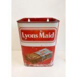 A vintage Lyons Maid ice cream waste container. 23x32x20 cm.