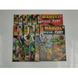 12 The mighty world of Marvel featuring The incredible Hulk & comics. All from 1976-78. Three mighty