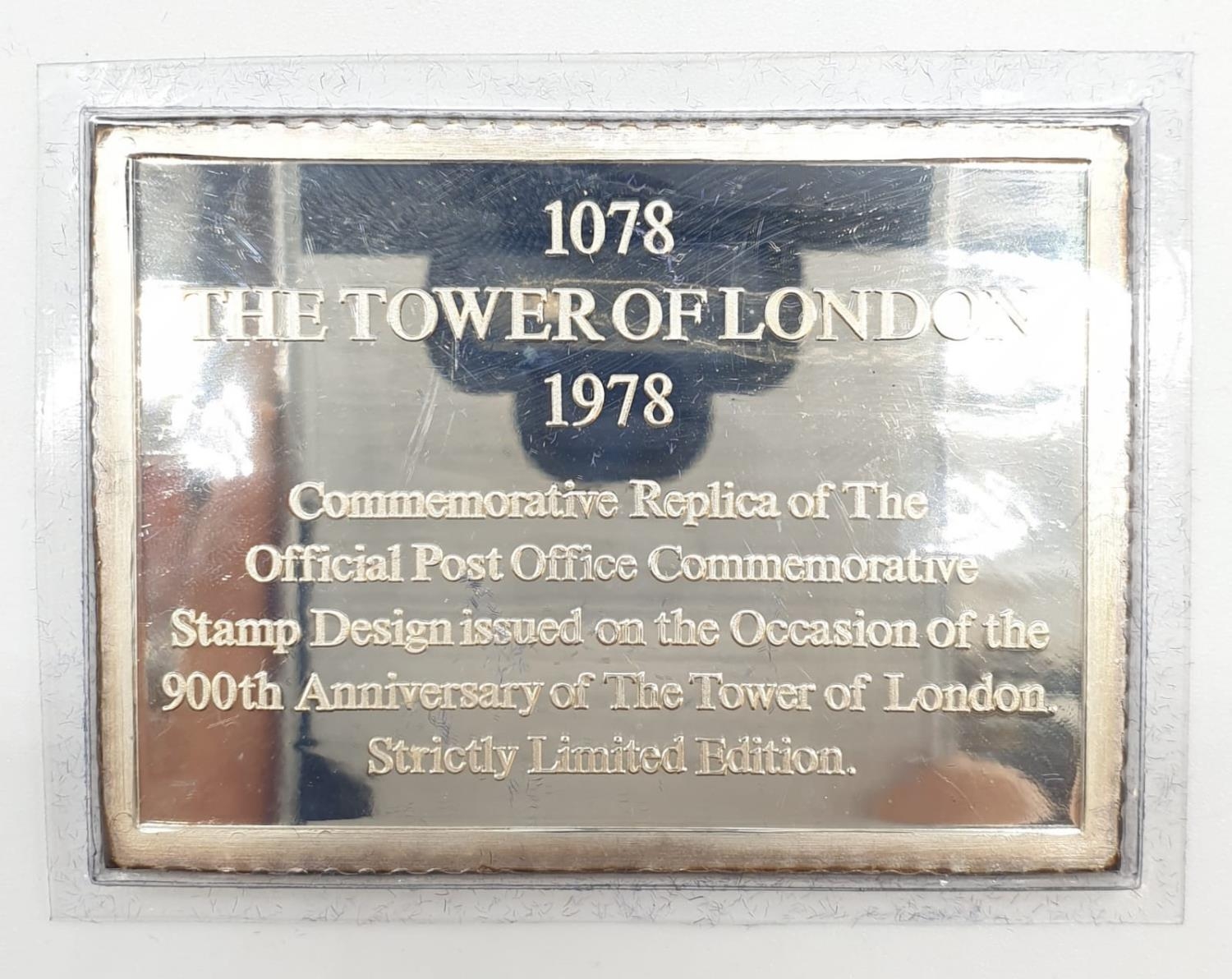 DANBURY MINT 900TH ANNIVERSARY TOWER OF LONDON stamp collection to include SILVER stamp ingot, - Image 3 of 10