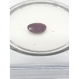 2.82 Cts Natural ruby. Deep purple in colour. Oval mixed stone. GJSPC certification included.