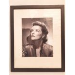 A beautiful framed picture of Katherine Hepburn. 34cm x 42cm.