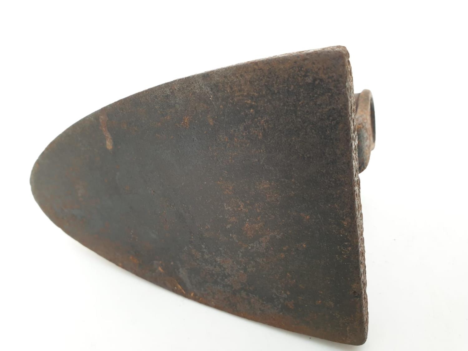 Cast iron flat iron with hollow handle. 15cm in height. - Image 4 of 5