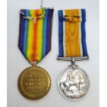 Pair of WWI medals awarded to R.H. Cuddeford 57102 of the Liverpool regiment. To include the war
