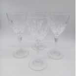 4x Edinburgh crystal wine glasses