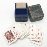 Victorian patience miniature card set in original box. 5 x 4.5cm