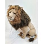 Prized by collectors, this circa 1970s, Jockline Italian made stuffed lion is a work of art.