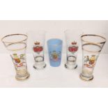 Selection of 3 Queen Elizabeth coronation and Jubilee glasses