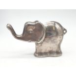 Silver plated elephant ornament, weight 269g size 8.5x5cm approx