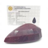 948.90ct Natural Pear Shape Museum Size Collectable Ruby Gemstone IDT Certified