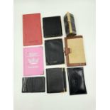 A selection of 9 women's leather and snakeskin purses and wallets in a lovely presentation box.