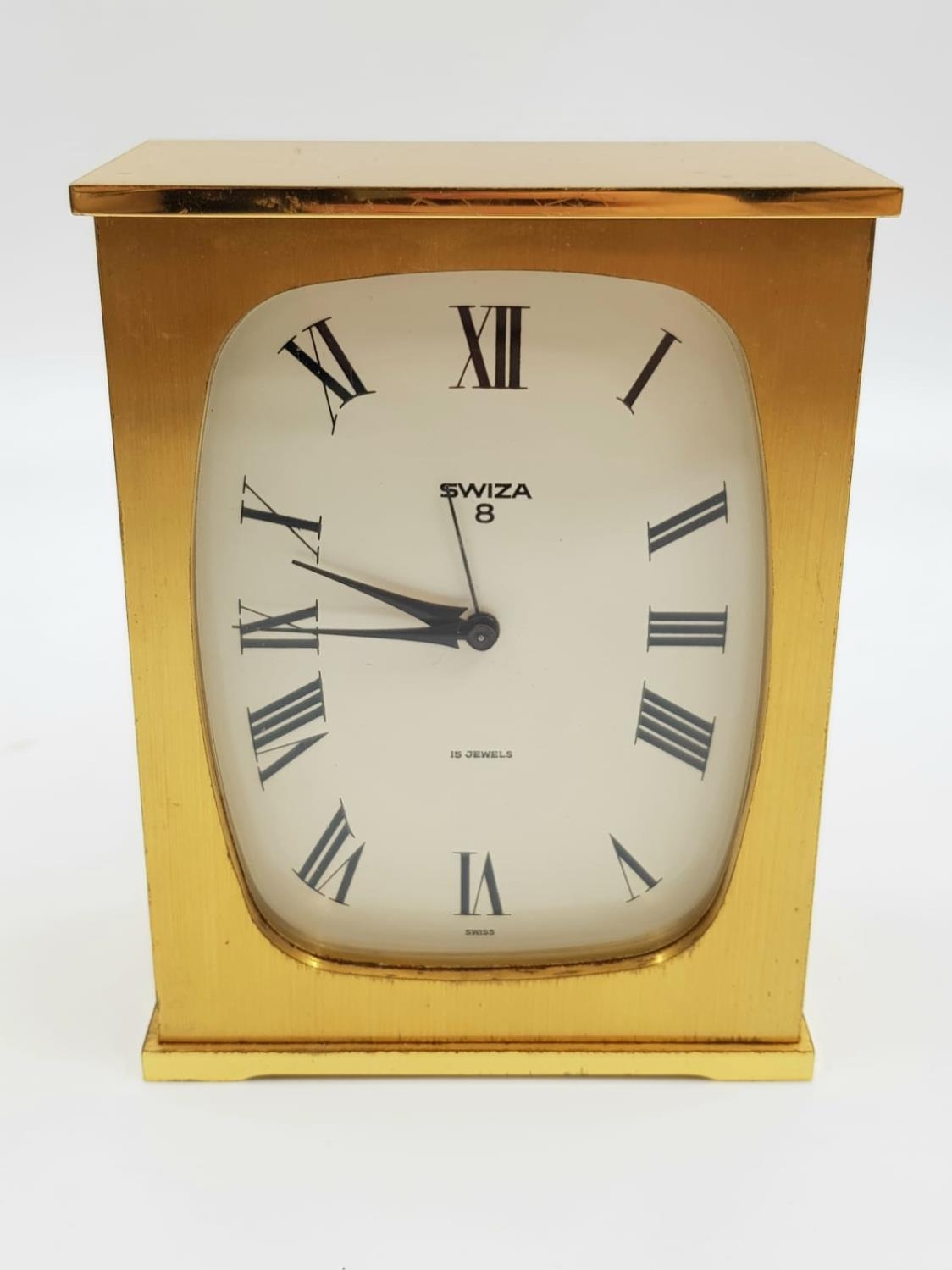 A pair of vintage carriage clocks. A swiza and a Luxor. As found. 14cm high. - Image 3 of 5