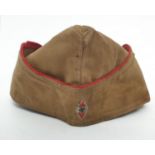 WW2 Hitler Youth Side Cap. 'Been there' condition. A little grubby with a few small moth nips.