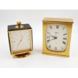 A pair of vintage carriage clocks. A swiza and a Luxor. As found. 14cm high.