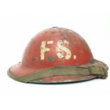 WW2 Homefront Fire Service Helmet Dated 1939.